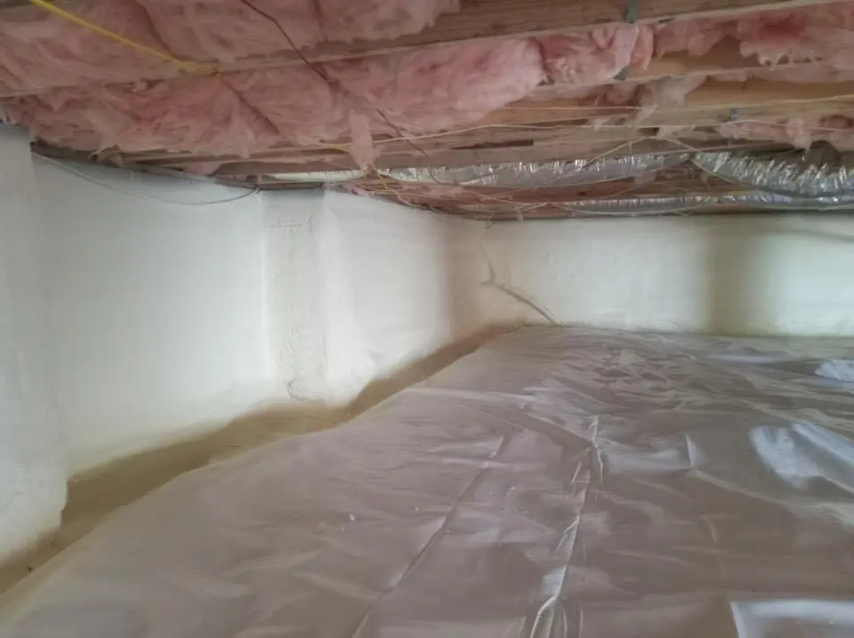Crawl space encapsulation with closed-cell spray foam for Spray Foam Roofing in Sparta